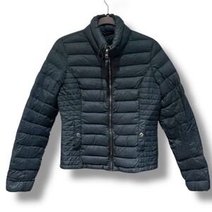 Abercrombie & Fitch  XS Women's Puffer Jacket‎ Blue Down Series Grey Duck Down
